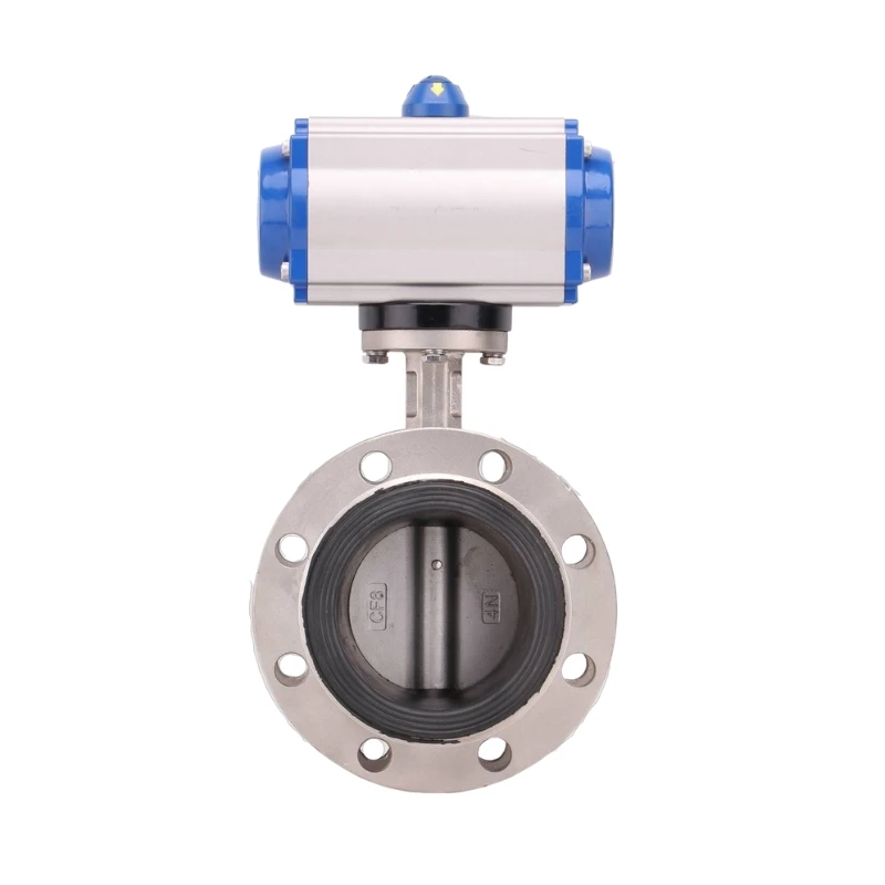 Stainless Steel Pneumatic Actuated Flanged Butterfly Valve Hearken